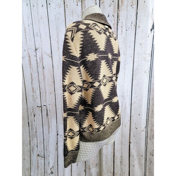 KSD Women's Medium St. John Aztec Pattern Knit Turtleneck Sweater Pullover Brown - Picture 11 of 15